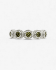 Anillo lágrima oliva plata