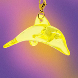 Yellow dolphin charm