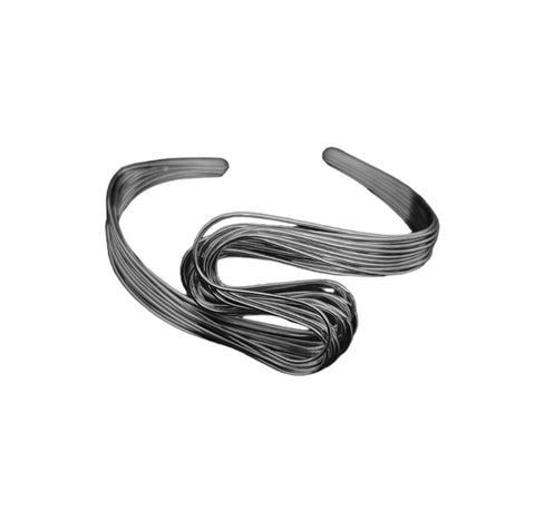 Wave silver bracelet