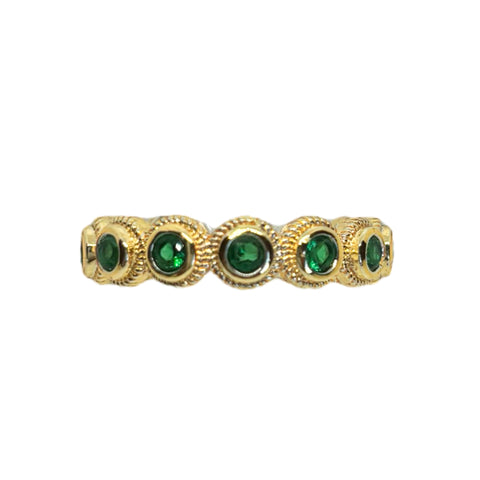 Anillo lágrima verde