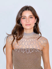 Chocker luna plateado