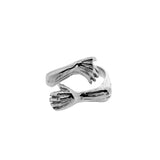 Silver hug ring