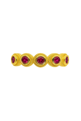 Anillo lágrima rosa