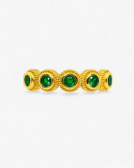 Anillo lágrima verde