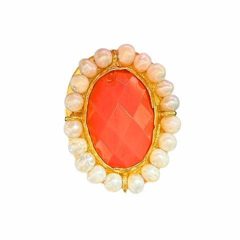 Anillo big lulú naranja