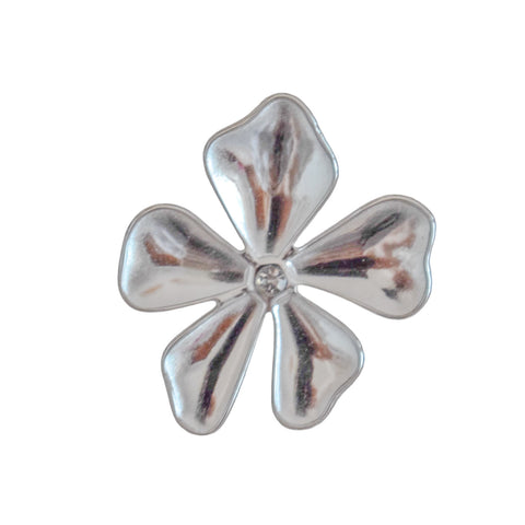 Silver flower ring