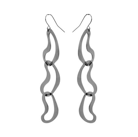 Pendientes lunas plata