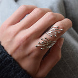 Silver liana ring