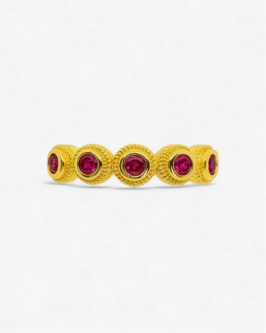 Anillo lágrima rosa
