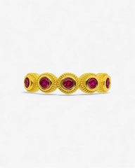 Anillo lágrima rosa
