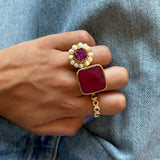 Magenta Lulu Ring