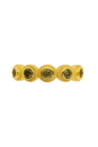 Anillo lágrima oliva