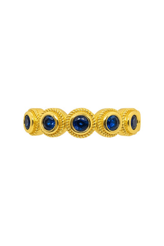Anillo lágrima azul