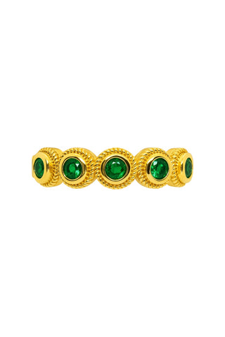 Anillo lágrima verde