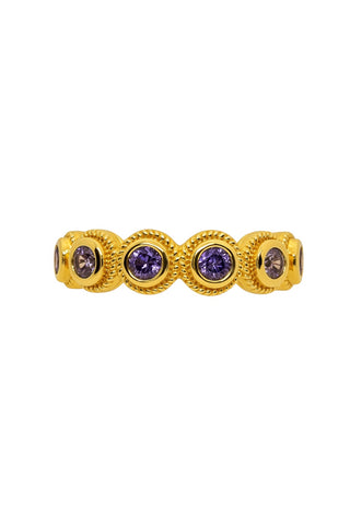 Anillo lágrima lila