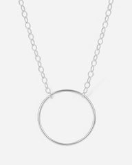 Cadena círculo plata
