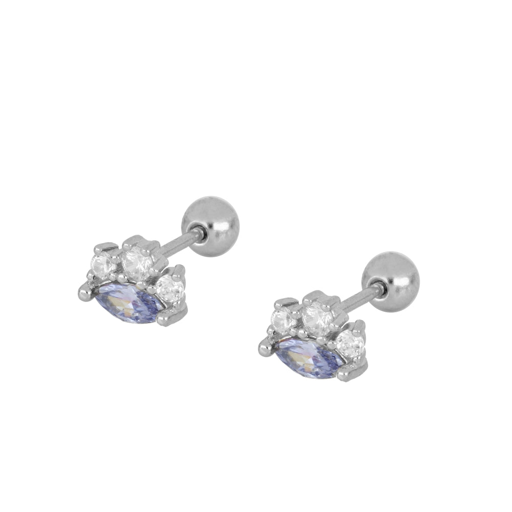 Syracuse Lavender Silver Earring