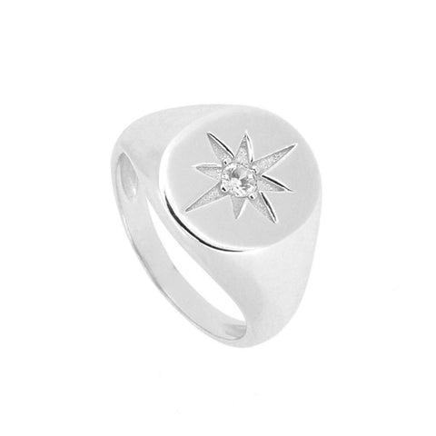 Silver Wind Rose Ring