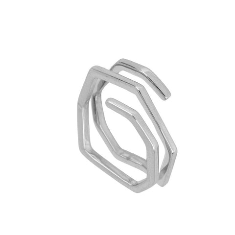 Silver spiral ring