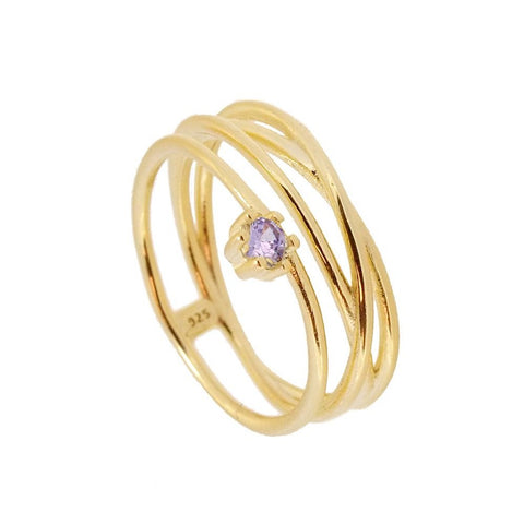 Anillo Enredados lila