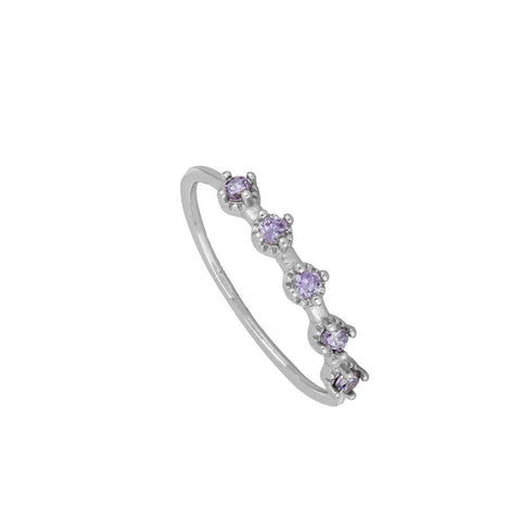 Lavender Silver Ring