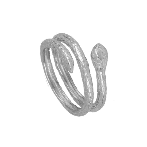 Anillo serpiente plata