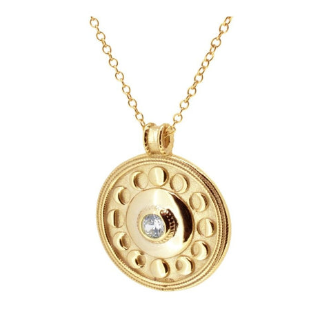 Collar fase lunar oro