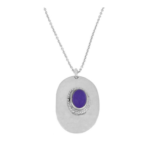 Collar cuarzo violeta plata