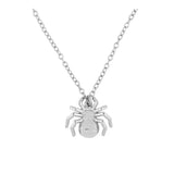 Silver spider necklace