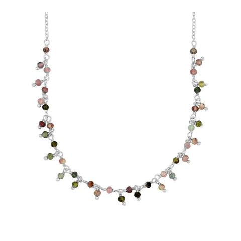 Collar turmalina plata