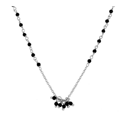 Cadena piedra Espinela  plata