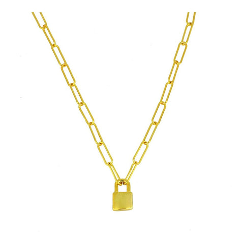 Collar candado oro