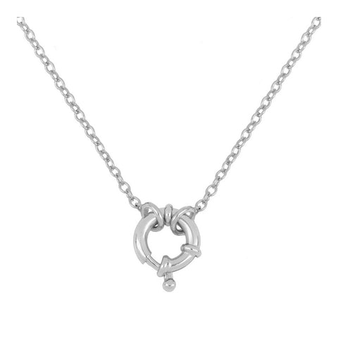 Cadena nudo simple plata