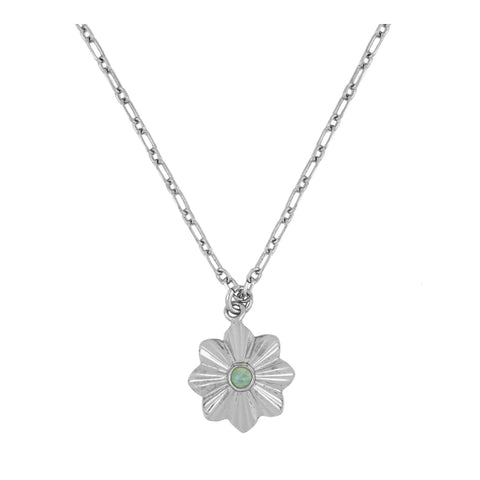 Collar amazonita plata