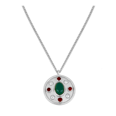 Collar jade plata
