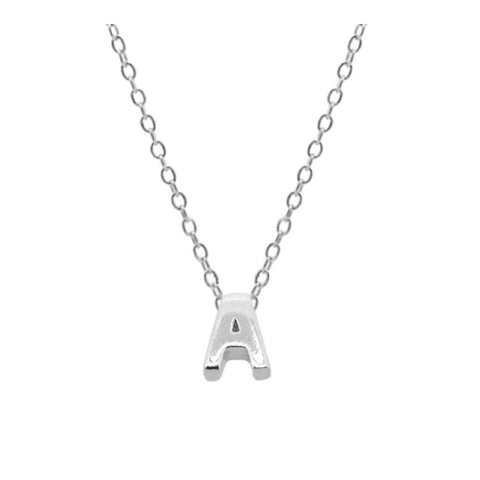 Collar letra simple plata