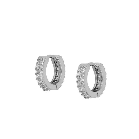 Aritos Dubai Blancos Plata