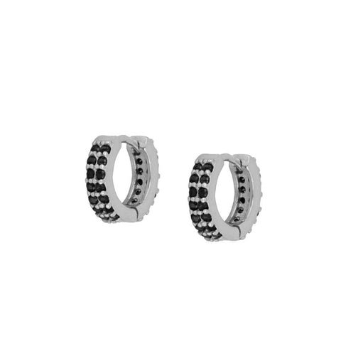 Aritos Dubai Negros Plata