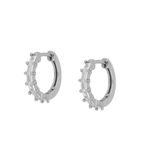 Aritos Riad Blancos Plata
