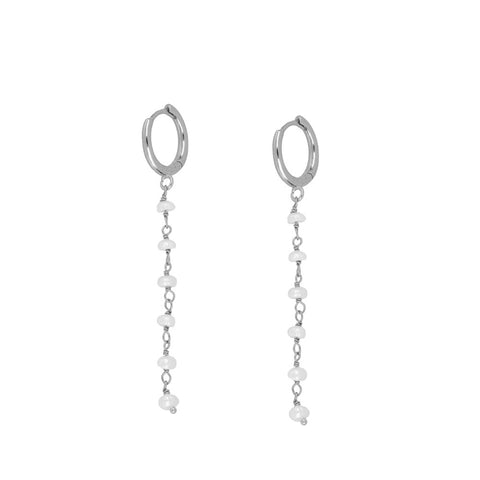Pendientes Edimburgo perla plata